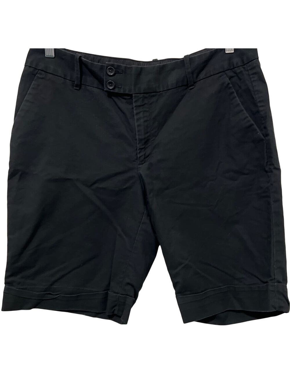 Women's Banana Republic Jackson Fit Bermuda Shorts Black Size 14L